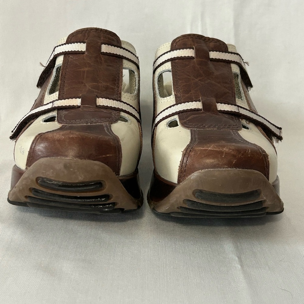 RARE Vintage Y2K Steve Madden Athletic Leather Slip On Mules - Picture 12 of 14
